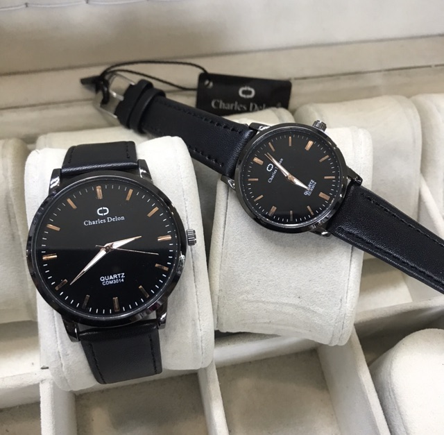 JAM TANGAN COUPLE CHARLES DELON TIPIS ORIGINAL