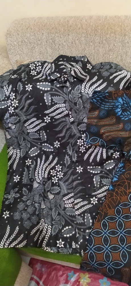 Bswart Batik Hrb026 Kenongo Hem Pendek Padi Pekalongan M L Xl Batik Pria Murah Modern Grosir