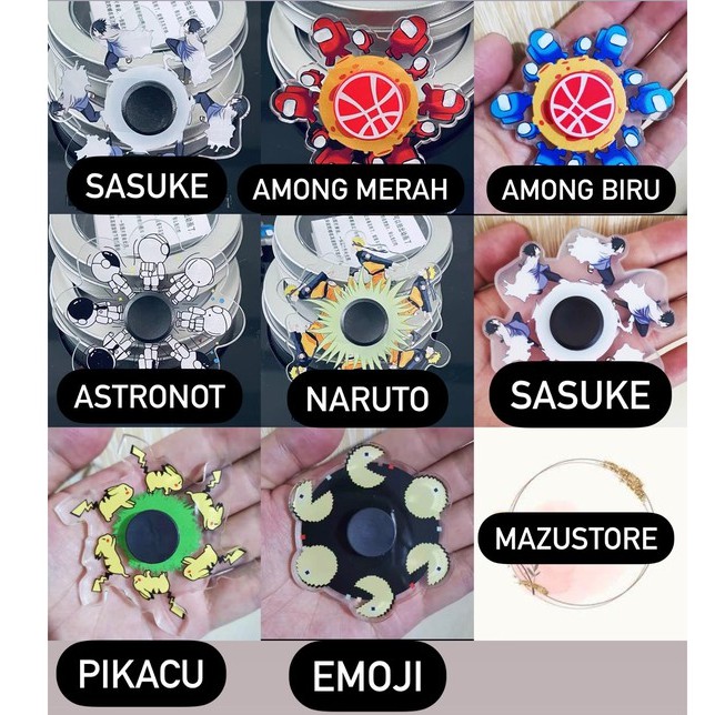 Fidget Spinner Gyro 3D Model Kartun karakter Penghilang Stress