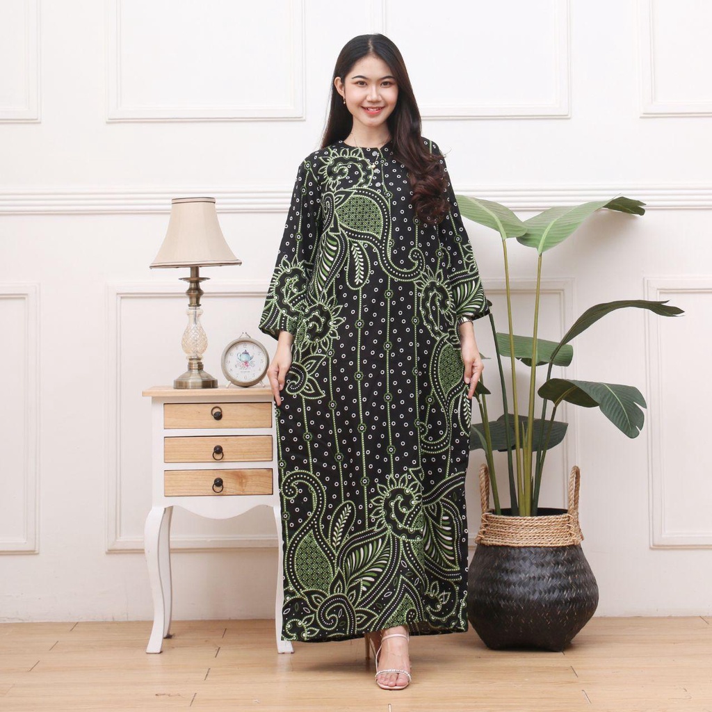 Longdres Batik AYLEEN  Daster busui  Baju batik  Baju tidur  Dress batik