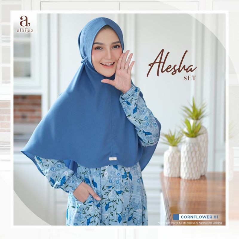 Gamis alhijaz rayon premium set khimar size S