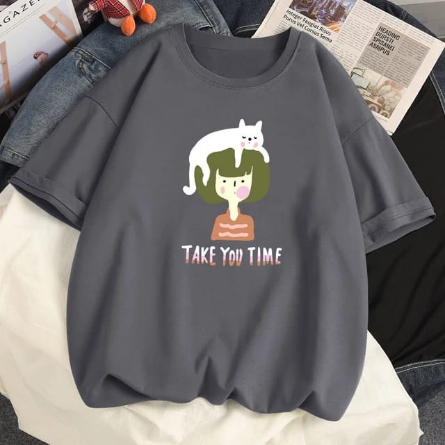 MYSTIQUE.ID-BAJU KAOS TAKE YOU TIME T-SHIRT LUCU DAN AESTHETIC