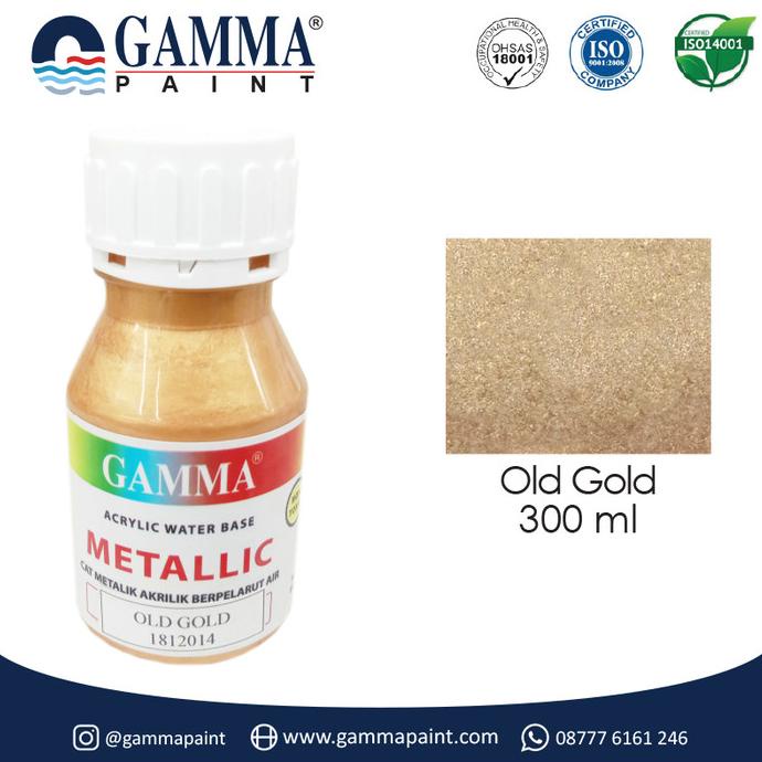 

Gamma Metallic Artistic Finish Acrylic Paint - Old Gold 300Gr