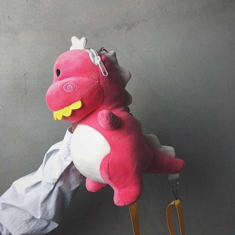 Tas Selempang DINOSAURUS/Tas Boneka Dino/Tas Selempang Boneka DINO/Tas Selempang Mini/Tas Boneka/Tas Dino/Tas Lucu/Tas Boneka Bahan Plush Dino/Tas Korea/Tas Wanita