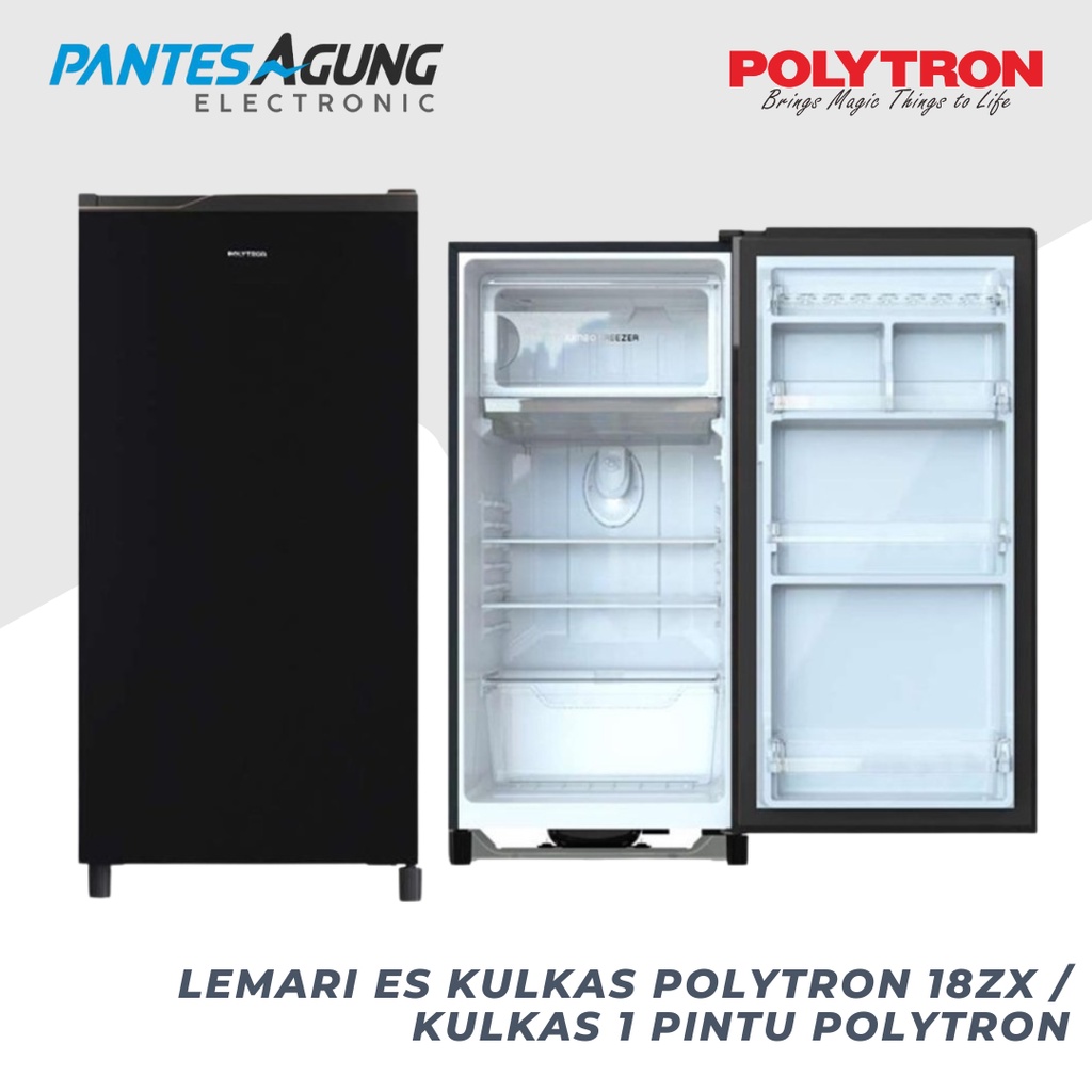 LEMARI ES KULKAS POLYTRON  PRA18Z / KULKAS 1 PINTU POLYTRON  khusus bandung