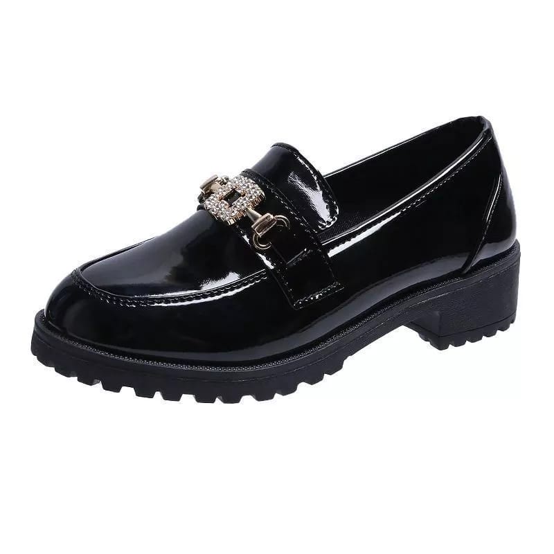 Sepatu Wanita Loafer Mutiara Import Premium LCB 0242