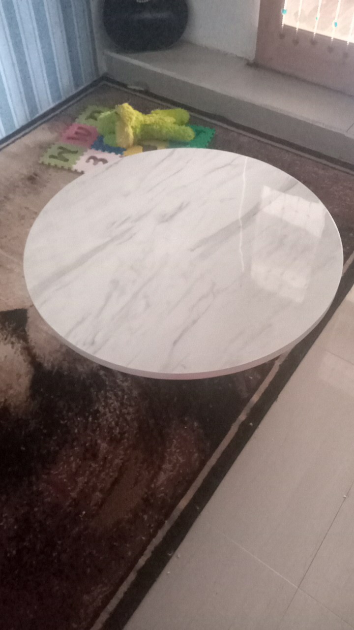 Meja Lesehan Unik - Brown Mocha Bundar