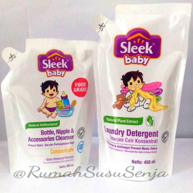 Ready Sleek Baby Laundry Detergent Sleek Cuci Botol 450ml