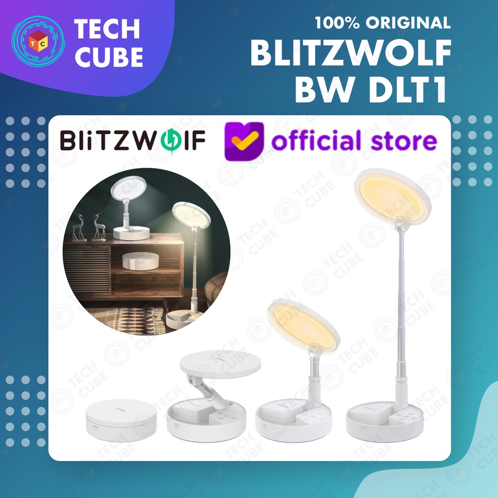 BlitzWolf BW DLT1 Folding Desk Lamp Lampu LED Lipat Meja Baca Kerja