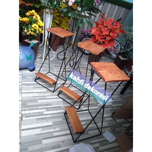 kursi bar, kursi cafe, kursi makan, kursi besi tinggi 60 cm.