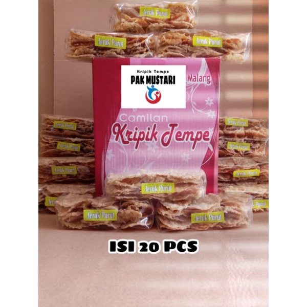 

Kripik Rasa Daun Jeruk Isi 20 packing Kardus Oleh-oleh /Kripik Tempe khas Asli Malang,Enak Gurih Renyah Fresh