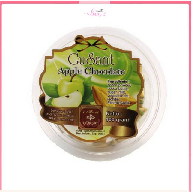 

COKLAT APPLE kubus 100.g/Cup Kampung Coklat GuSant