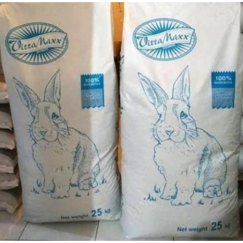 makanan kelinci vitamax rabbit kemasan 25 kg Grab/Gojek