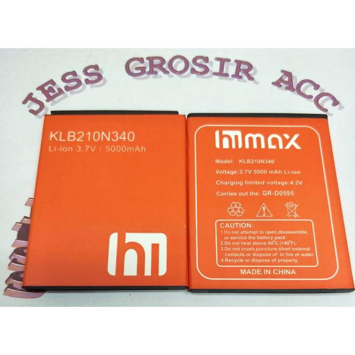 Baterai Battery Double Power HIMAX KLB2 KLB210 ON340 PURE 3S M20i 4G - Orange