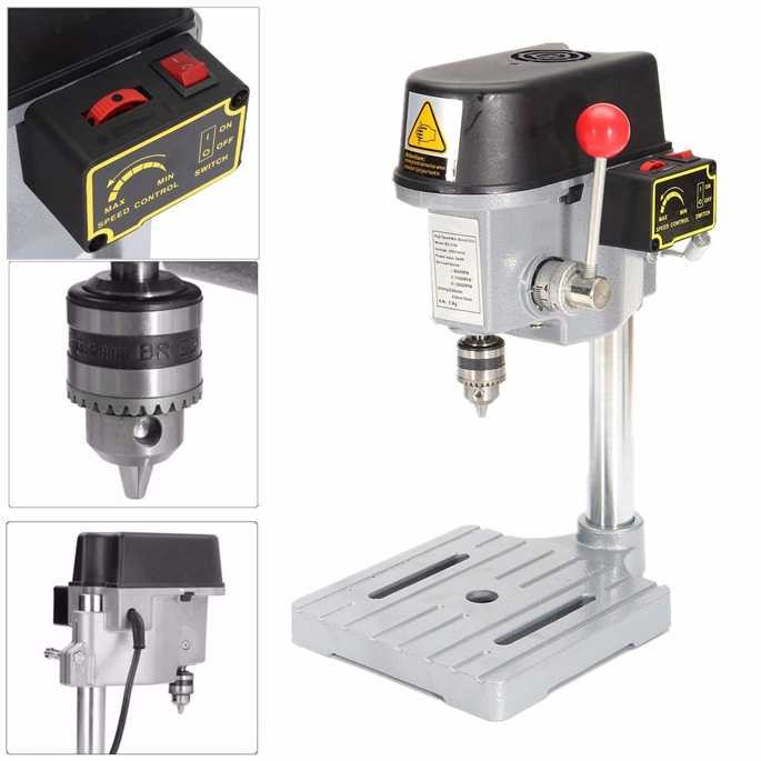 Mesin Bor Listrik Duduk Meja Mini Drill Press 340W Power 16000RPM