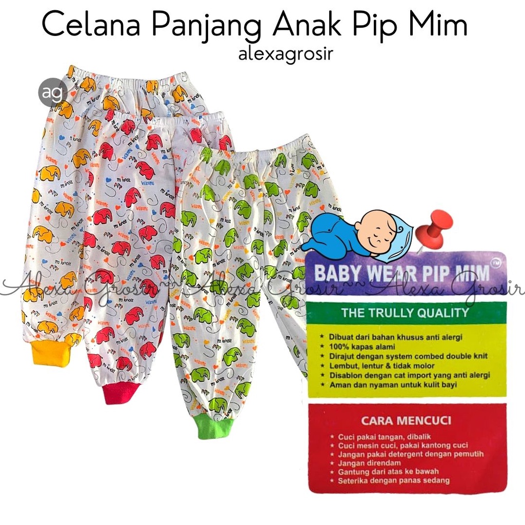 Pip Mim M Uk 6-12 Bulan / Celana Panjang Anak Perempuan Cewek - ALEXA GROSIR