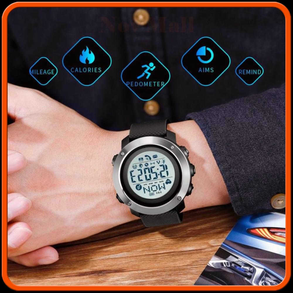 SKMEI Jam Tangan Smartwatch Pria Bluetooth Compass Heartrate SM739