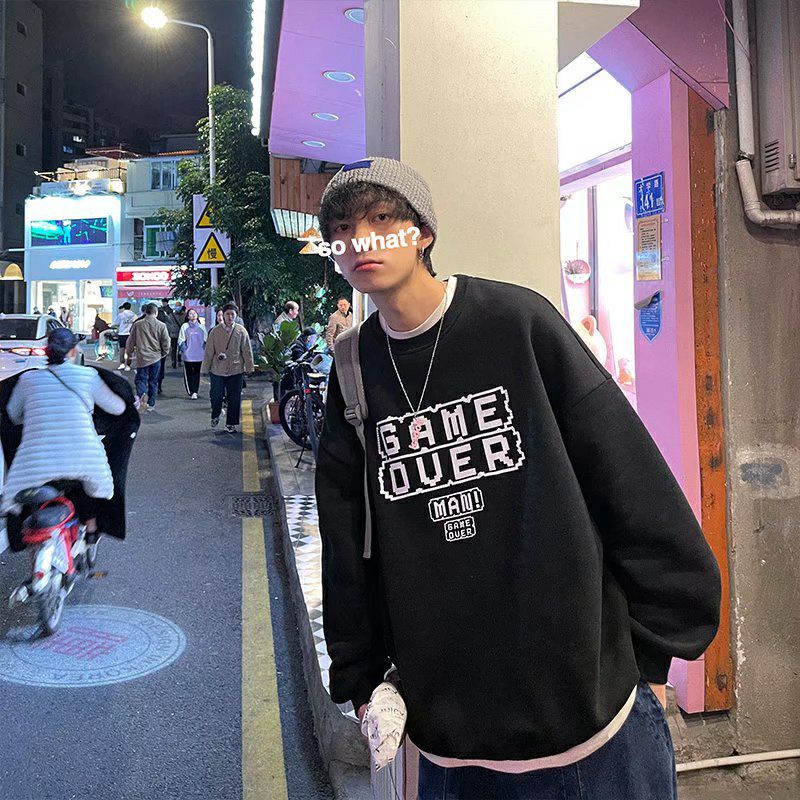 (S - 6XL) Hoodie/ Sweater Korean Style Harajuku GAME OVER JUMBO BIGSIZE UNISEX 5XL 4XL 3XL 2XL XL L M Unisex Urban Streetwear