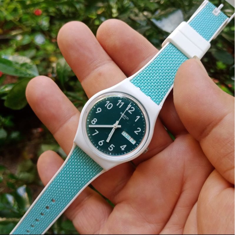 Jam Tangan Wanita SWATCH GW714 Pool Light Hijau Original Garansi 2 Tahun