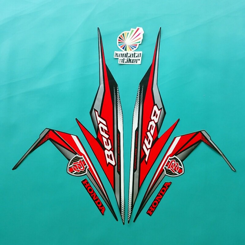 Stiker Striping Motor Honda Beat Cbs 2019 Hitam Merah Shopee