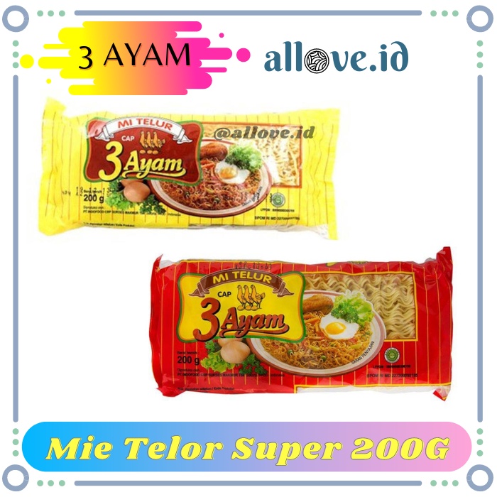 

Mie Telor Super 3 Ayam 200G