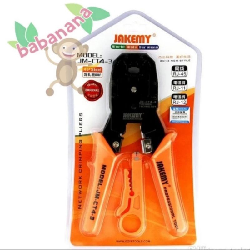 Jakemy crimping tool JM-CT4-3 lan kabel rj45 alat krimping tang cable