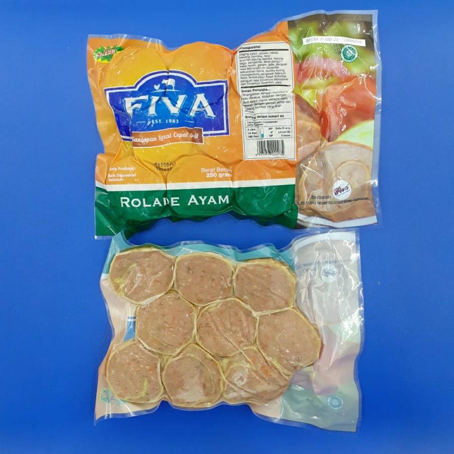 

Rolade ayam Fiva Food 250gr (Isi 9 potong)