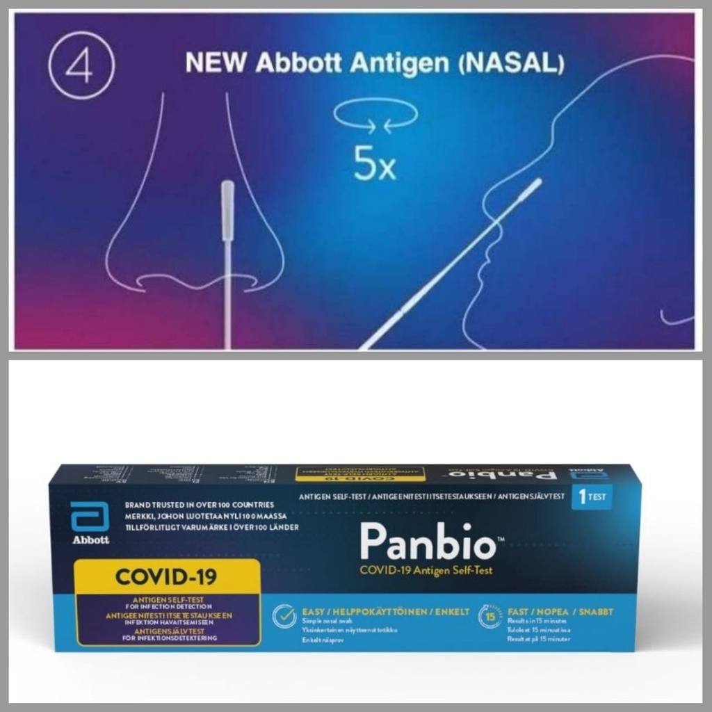 Abbott Panbio IMPORT Nasal Swab Antigen Self Test Kit 1 pcs (made in Korea)