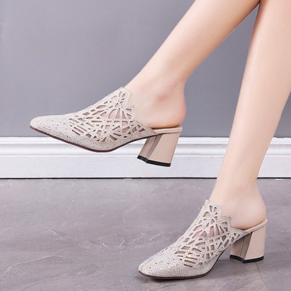 QZ - Trbaru !! Jelita Heels Wanita Motif Permata Model Laser LY 31