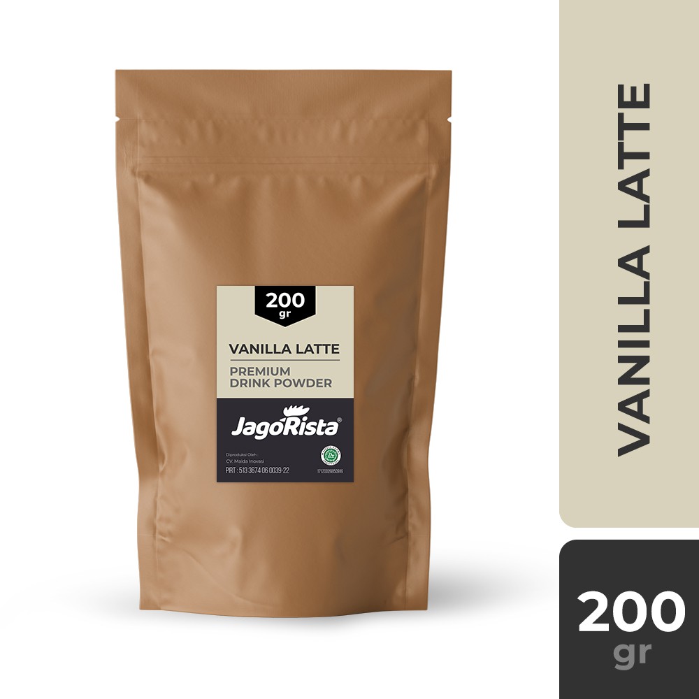 

200gr Jagorista Vanilla Latte / Vanila Latte Premium Bubble Drink Powder jr