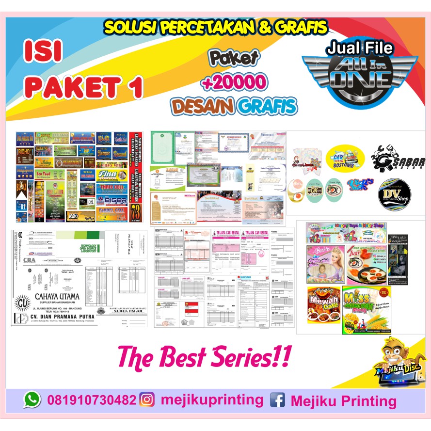 

Paket Ribuan file desain percetakan & grafis