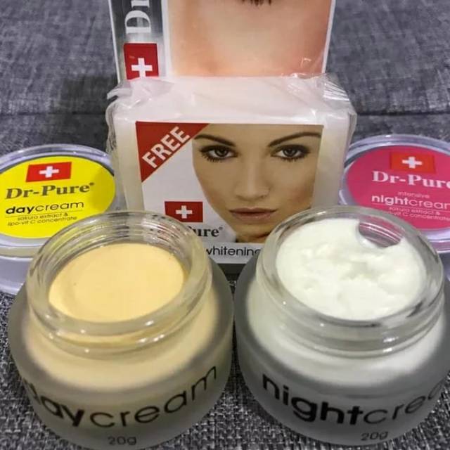 Paket Kecantikan Pemutih Wajah Gloowing - Dr-PURE CREAM OBAT PEMUTIH WAJAH SIANG/MALAM+SABUN