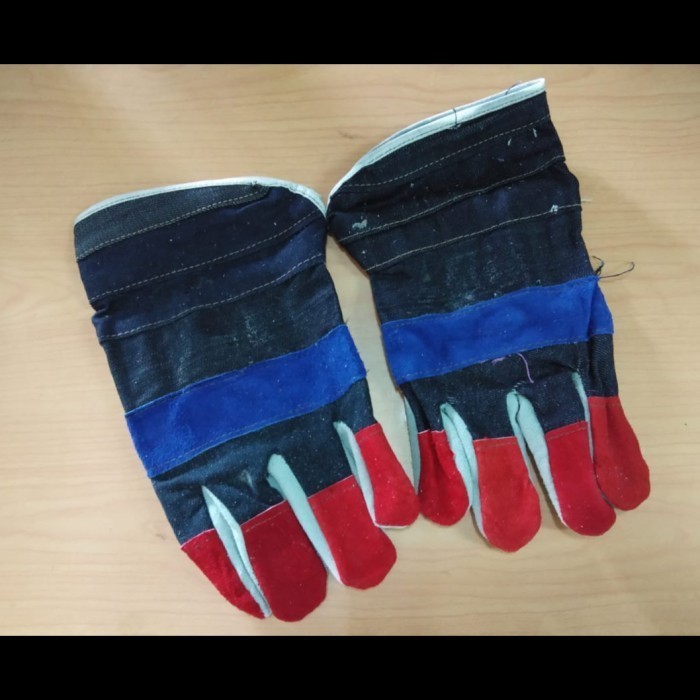 SARUNG TANGAN LAS MURAH TEBAL KOMBINASI PENDEK Kulit Kombinasi ST Legion Protector Safety Gloves