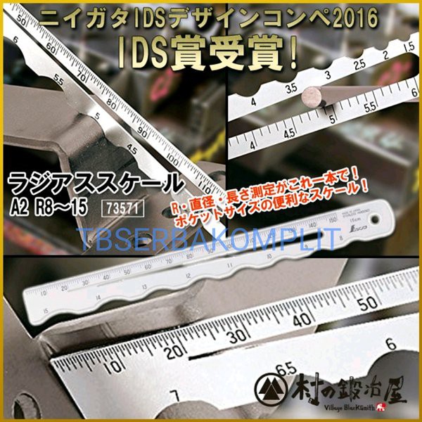 

Radius Scale Gauge R8-15 mm Shinwa Japan 73571 Penggaris Alat Ukur Radius Lingkar Lingkaran Cekung
