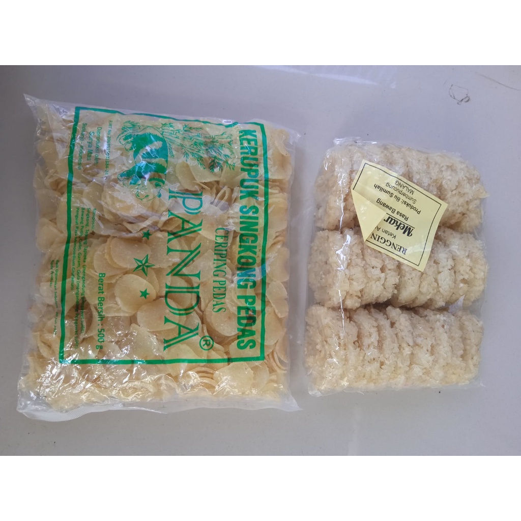 

PAKET RENGGINANG PUTIH RASA BAWANG 500 GRAM + KERUPUK SINGKONG PEDAS CAP PANDA 500 GRAM TERMURAH HARGA PROMO