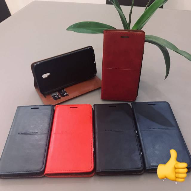 FLIP CASE LEATHER OPPO F7 FLIP COVER FLIP WALLET KULIT OPPO F7 PRO