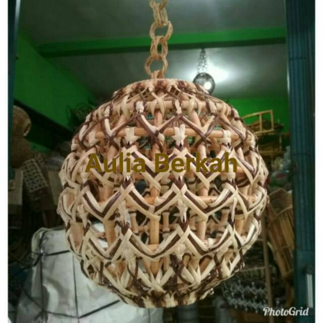 Jual Lampion Rotan Kap Lampu Rotan Shopee Indonesia