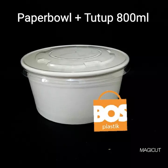 

nh201dd Paper Bowl 800 Ml + Tutup Lids (27 Oz) Murah Ds201Fs