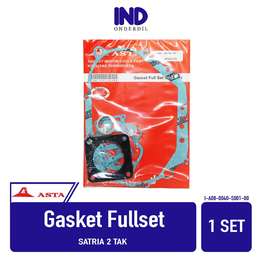 Gasket Perpak-Fullset-Topset Paking-Packing Full-Top-Set Satria 120 2 Tak Lumba Hiu Merk Asta