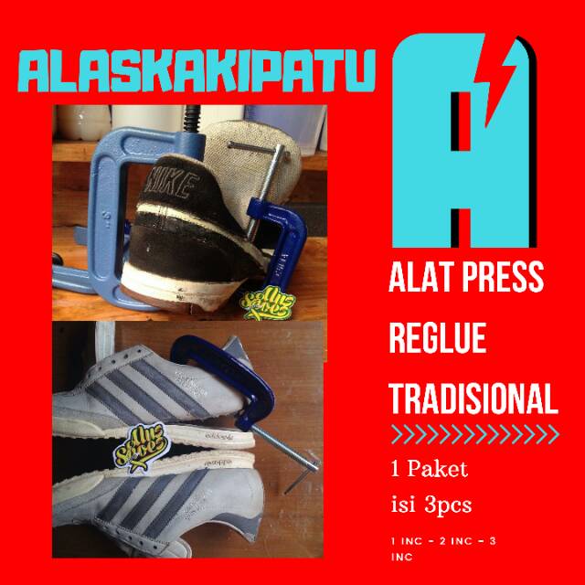 Alat press sepatu Reglue tradisional clamp