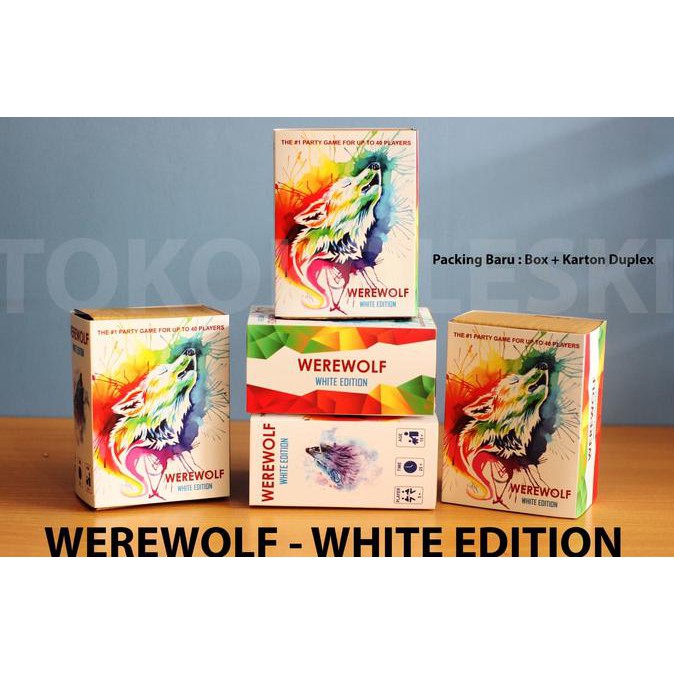 DISKON PROMO NEW WHITE EDITION Werewolf / Mafia Games - 40 Cards / 31 Roles Terlaris