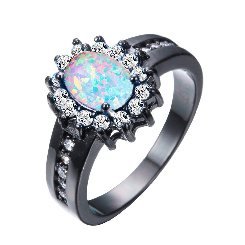 New jewelry European and American fashion opal diamond ring for women