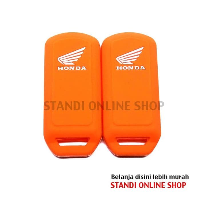 Kondom Remote Silikon Cover Honda All New PCX LED Lokal 2018 Orange