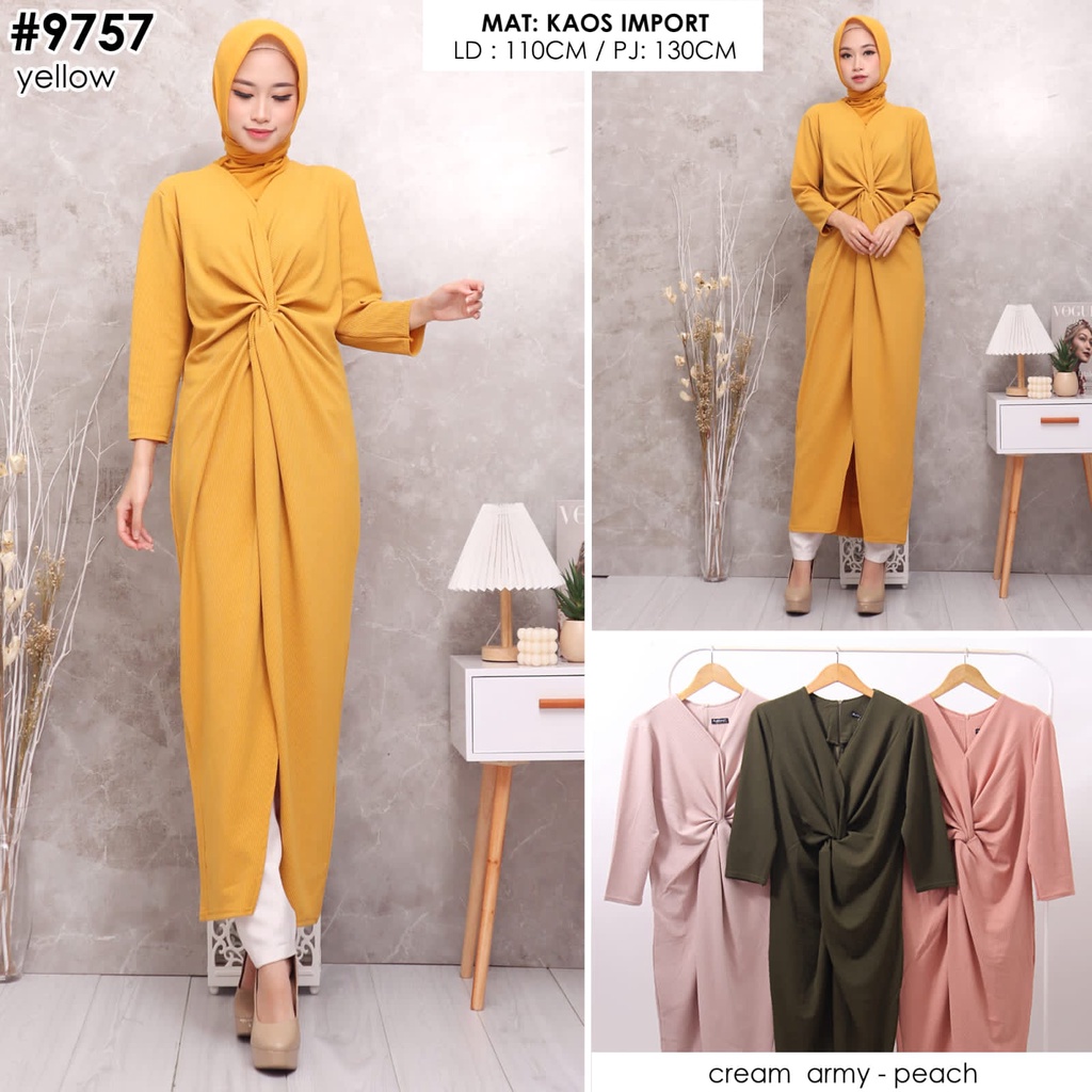 PGMTA - Kaftan Kaos Import ADV 9757 Import Wanita Muslim Fashion Wanita Hijab Terlaris