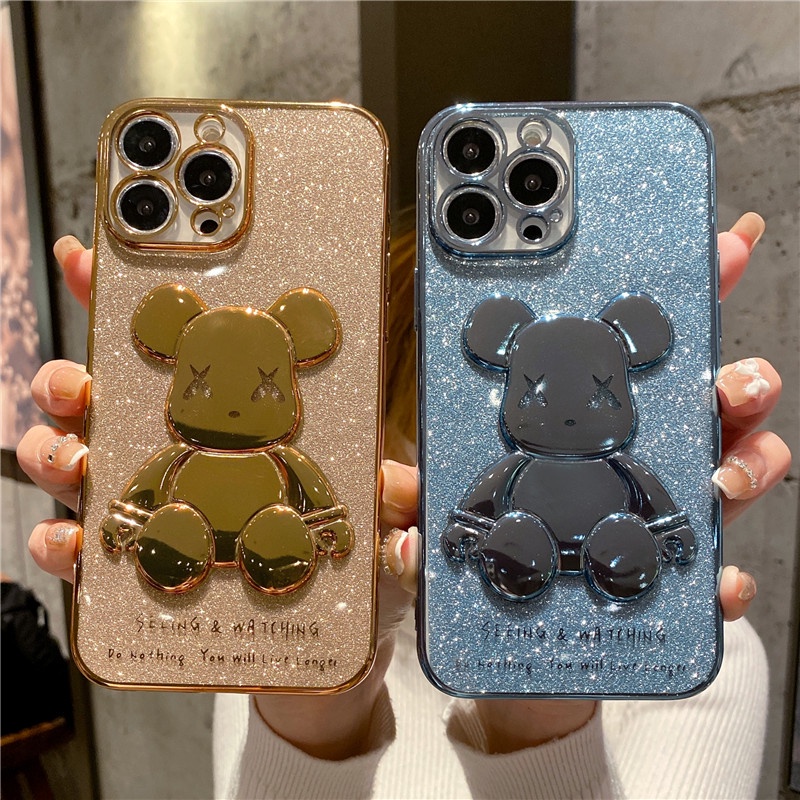 Soft Case Hp Gambar Kartun Beruang Untuk iphone Xs Max / X / Xr / 11 / 12 / 13pro Max / SE2020 / 7 / 8plus