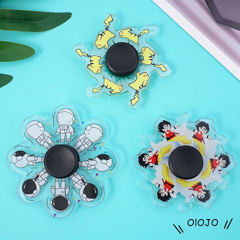 Fidget Spinner Gyro 3D Motif Karakter Kartun Mainan Penghilang Stres - ol