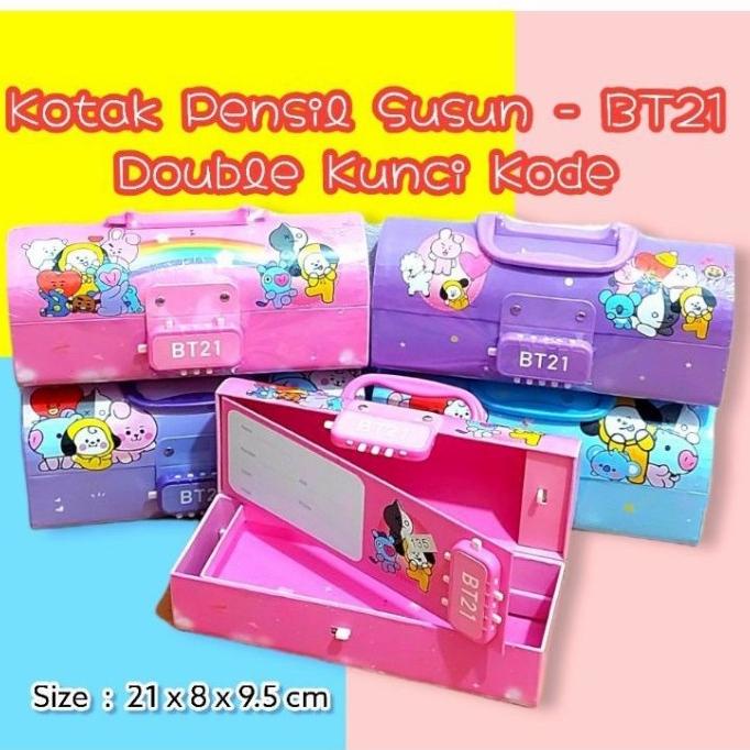 

TERBARU Kotak Pensil Susun BTS BT21 dengan double kode Kunci Luar dan dalam/TEMPAT PENSIL AESTHETIC/TEMPAT PENSIL ANAK PEREMPUAN/TEMPAT PENSIL LUCU/TEMPAT PENSIL 3D/TEMPAT PENSIL TRANSPARAN/TEMPAT PENSIL LUCU/TEMPAT PENSIL KOREA/TEMPAT PENSIL KAIN/TEMPAT
