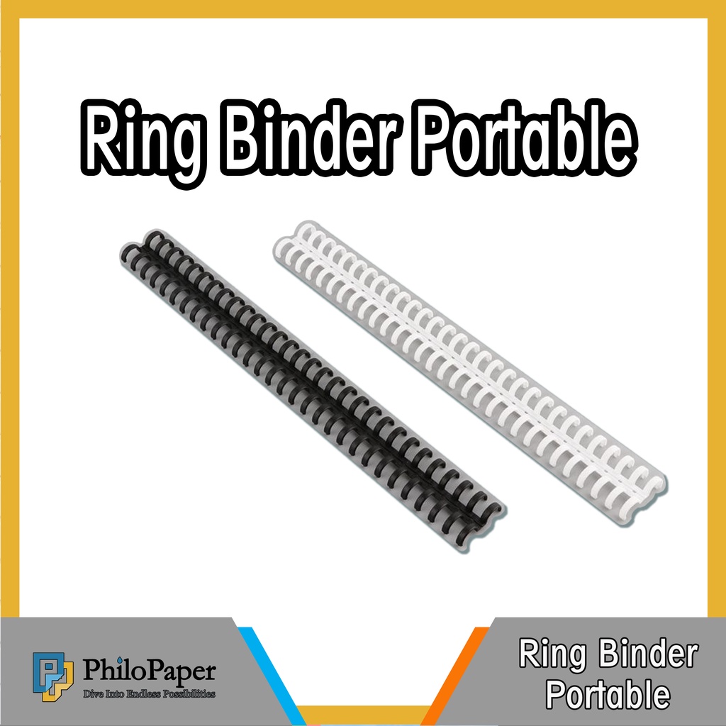 

ATK ~ Ring Binder Hitam Portable / Ring Loose Leaf 30 holes / Spiral looseleaf A4 B5 A5