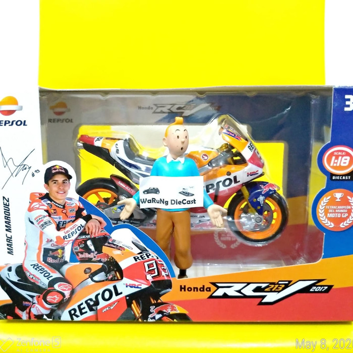 DIECAST MINIATUR DCS373 MOTOGP MARC MARQUEZ HONDA RC213V 2017 MAISTO