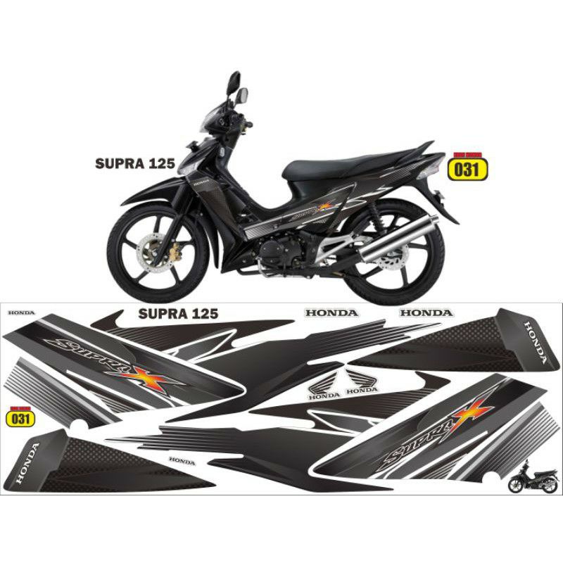 (Bisa COD) Striping Supra x 125 karbu lama 2006-2013 stiker wave lis body suprax125 stiker suprax gr